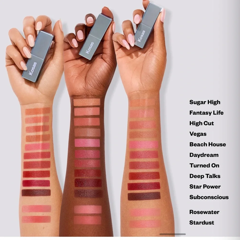 Kosas Weightless Lip Color Nourishing Satin Lipstick Fantasy Life neut baby pink